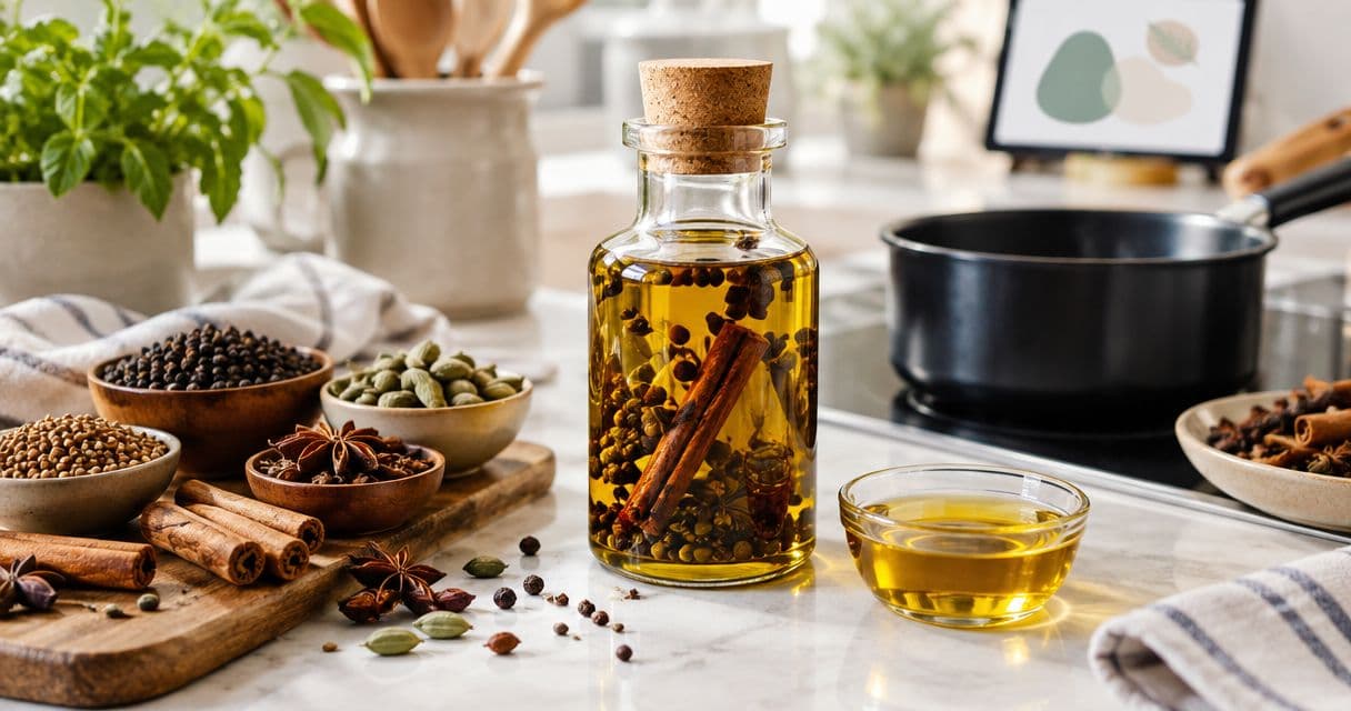How to infuse oil with whole spices: bloom, steep, and strain