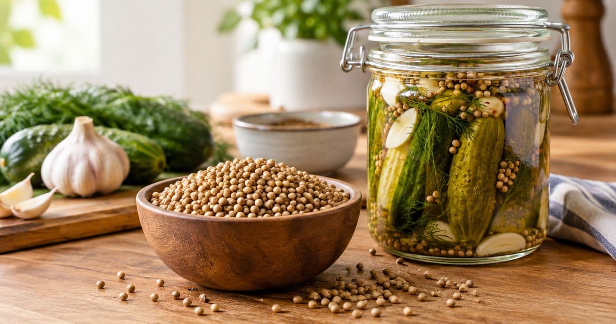Can whole coriander seeds be used without grinding for pickling?