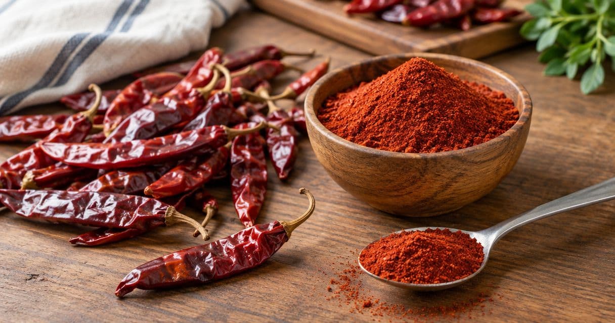 How many Kashmiri chilies make a tablespoon of powder?