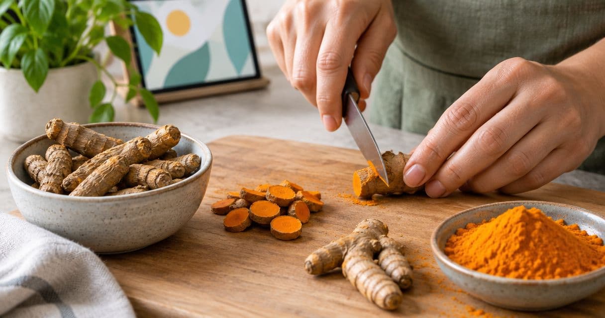 How do you use dried turmeric root without a grinder?
