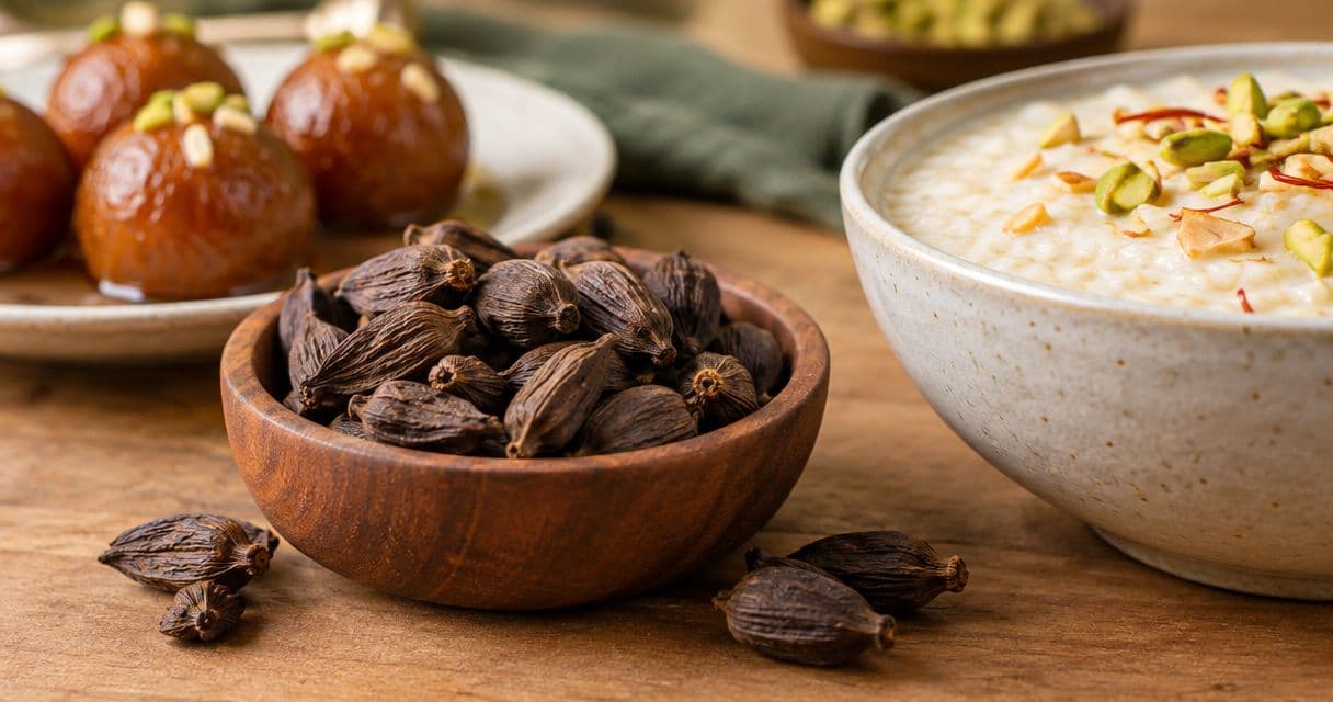 Can black cardamom pods be used in sweet dishes?