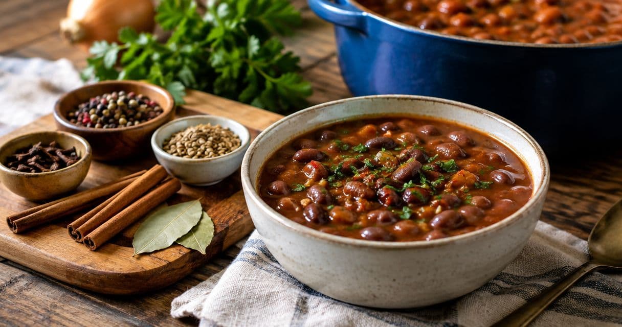 Whole spices for beans: give a simple pot a clear flavor