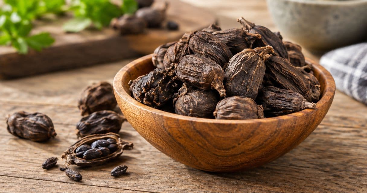 Do you need to remove black cardamom pods before serving?
