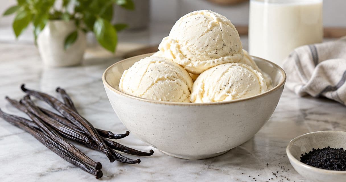 How many vanilla beans does a batch of ice cream need?