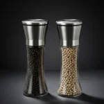 SpiceCare Collection Whole Pepper Mill Set | Professional 304 Brushed Stainless Steel & Glass Grinders (Set of 2) | 200ml Premium Kitchenware - Image 4